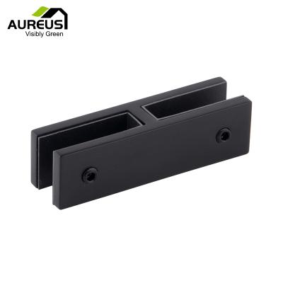 China Modern 180 Degree Glass to Matte Black Bracing Glass Clamp for sale