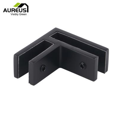 China Modern 90 Degree Glass To Glass Black Bracing Clamp for sale