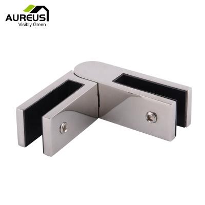 China Modern Mirror Finish Swivel Glass To Glass Bracket For Glass Balustrade for sale