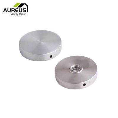 China Modern 316 Brushed Stainless Steel Standoff Cap Assembly For 50mm (2 inch) Diameter Standoff for sale