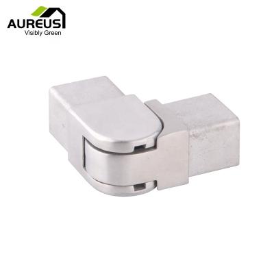 China Modern Brushed Horizontal Adjustable Stainless Steel Cap Rail Connector for sale