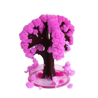 China Toy Wholesale Cheap Early Education Science Experiment Kit For Kids Paper Tree With Cherry Blossom Educational Toys Non-Toxic Science Experiment for sale