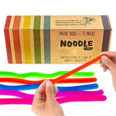 China Toys stir to personality TPR elasticity rope decompression toys the fidgety person sensory package wholesale fidgety person toy rainbow noodle funny fidgety person toys set for sale