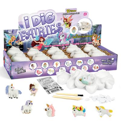 China Educational toys wholesale custom hot non-toxic experiment kit science cartoon unicorn dig kit for kids for sale