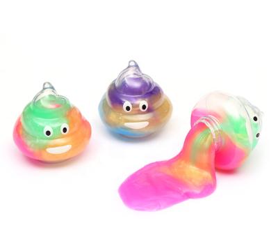 China Non-Toxic Hot Selling Galaxy Sludge Amazon Children's Toys Mud Poop Toy Shape Crystal Colored Glue Sludge Non-Toxic Supplies For Kids And Adults for sale