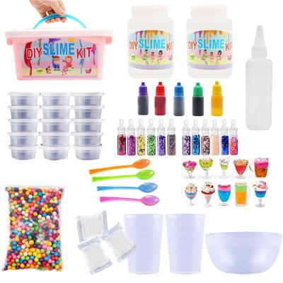 China Amazon Eco-friendly Material Hot Selling Educational Toys Foam DIY Crystal Mud Kit Personality Mud Kids Making Mud Glue Clay for sale