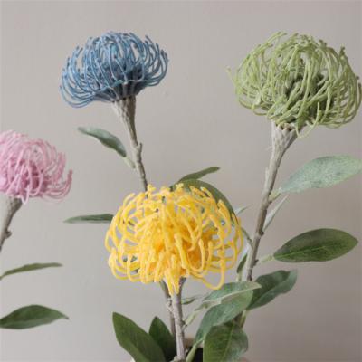 China New style plastic artificial pincushion flower for wedding flower decoration for sale