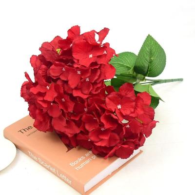 China Direct bouquet of 7 branches plant artificial hydrangea flowers for wedding home decoration 45cm for sale