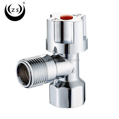 China bathroom & toilet & Calorifier Good Factory Price Chrome Plated Brass Washing Machine Angle Valve (Side Handle) for sale