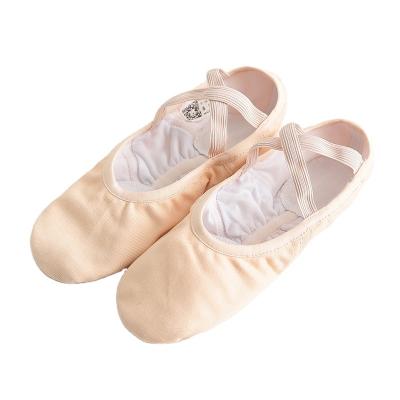 China Wholesale Adult Canvas Split Sole Soft Canvas Girls Pink Ballet Dance Shoes For Women for sale