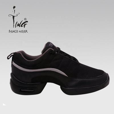 China GENUINE LEATHER leather and mesh upper dance sneakers dance shoes for sale