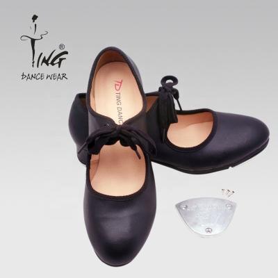 China PU Leather Hard-soled Women's Heel Tap Shoes for sale