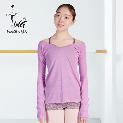 China from above & Tees Customization Adults Comfortable All-match Cardigan Sweater Acrylic Ballet Dance Practice Sweater for sale