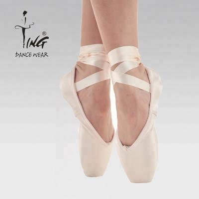 China Satin DYE ballet pointe shoes, satin lace-up hard-soled pointe training shoes, adult women for sale