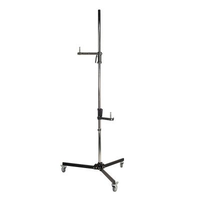 China 225cm Photography Stainless Steel Wheeled Column Stand Including 1 handle Photo Studio Heavy Duty Light Stand Camera Flash for sale