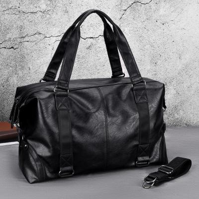 China Fashion Fashion customgeometry OEM Feather project style Travel outdoor pu weekend duffel bag pu men's leather bag for sale