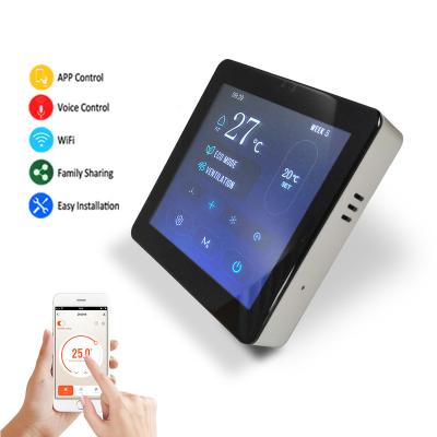 China Modern Smart WiFi Digital Fan Coil TFT Touch Screen Programmable Thermostat with Fan Controller for sale