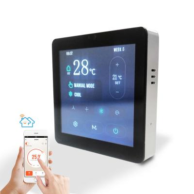 China Modern Smart WiFi Digital Fan Coil TFT Touch Screen Programmable Thermostat with Fan Controller for sale