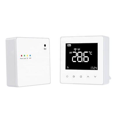 China Modern RF 868Hz WiFi Wireless Programmable Touch Screen Water Heating Digital Underfloor Thermostat for sale