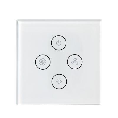 China Smart WiFi Ceiling Fan Light Switch with Fan Speed ​​and Voice Control Wall Light Switch WF-FL01-EU for sale