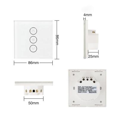 China Smart Home System EU Standard Smart Light Led Dimmer Wall Switch For Home Automation Wireless Switch for sale