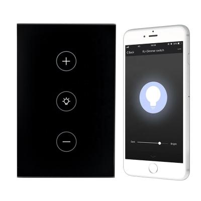 China IOS & Android USA standard smart touch switch wifi control led switch alexa dimmer amazon lamp switch one dimmer for sale