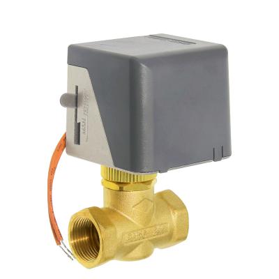 China HVAC System General Electric Brass Actuator Ball Valve 2/3 Way Motorized Ball Valve For Fan Coil Units for sale