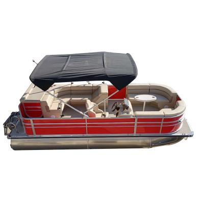 China Aluminum Part Boat Pontoon Boat With Outboard Engine For Sale for sale