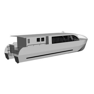 China Passenger Boat 15m 50ft 50 Seat Catamaran Aluminum Passenger Ferry Boat for sale