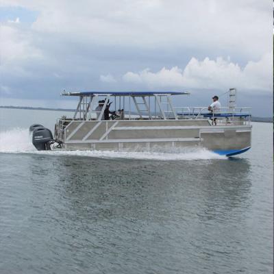 China Multi Purpose Passenger Transfer Tai Xin CE Certified 11m Aluminum Catamaran Professional Fishing And Diving Boat for sale