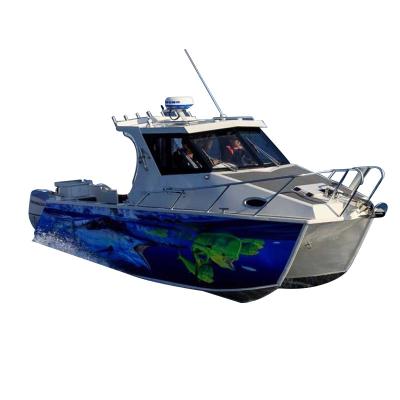 China 7.9m Catamaran Speed ​​Boat Fishing Boat Aluminum Aluminum Work Barge 26ft For Sale for sale