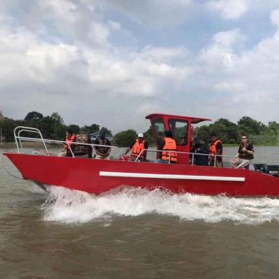 China Aluminum Alloy 8m Aluminum Alloy Hull Marine Sea Chest Fire Fighting Boat for sale