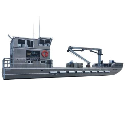 China Aluminum Alloy 5083-H116 18m Aluminum Landing Craft 20 Tons Capacity Barge Loading For Sale for sale