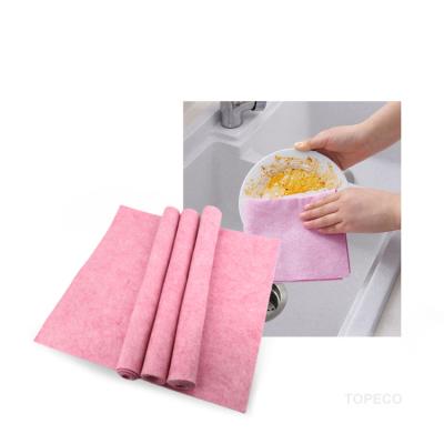 China Topeco Sustainable Price Non Woven Cleaning Cloth Towels Kitchen Non Woven Fabric for sale