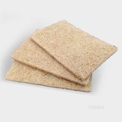 China Topeco Sustainable Natural Adhesive for Scrubber Pad Kitchen Scrub Pads Cloth Raw Sisal Fiber Cleaning Scrubber for sale