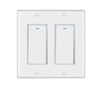 China Smart Home System Smart Switch US Standard by Android and IOS for Smart Home 2 Band WIFI Touch Lamp Switch tuya APP Voice Control for sale