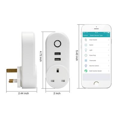 China UK APP Electrical Switch Zigbee Tuya Smart Pin Switch Power Enabled By Wifi Alexa Socket Smart Plug 3 Factory Promotion Home Residential/Multi-Purpose Google for sale