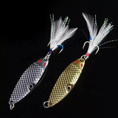 China Zinc Alloy BUBBLE FISHING 7G 10G 15G Fishing Spoons Metal Fishing Lure With Hook for sale