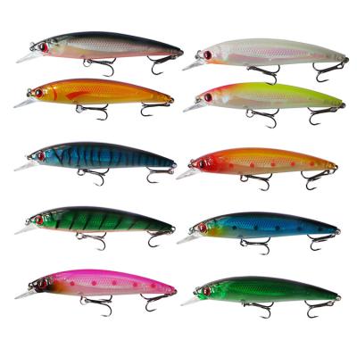 China High Quality 10 Colors Plastic Surf Lure Minnow Lure Hard Fishing Set for sale