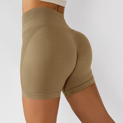 China High Waist Butt Lift Yoga Wear Shorts Pants Gaiters Breathable Seamless Gym Workout Women Skin Tight Sports Short for sale