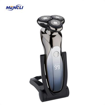 China Blade Fashion 3D Radio Triple Floating Head Wet And Dry Shaving Refill Usb Charging Rechargeable Electric Shaver for sale