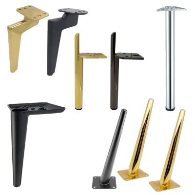 China High Quality Modern Metal Table Legs Sofa Legs Brass Furniture Feet Bed Table Cabinet Matt Black Gold Chrome Metal for sale