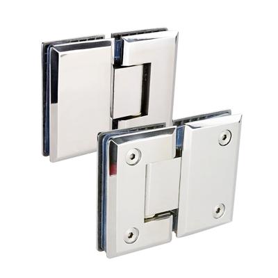 China 180 Degree Hinge Adjustable Hinges 180 Degree Glass To Shower Door Hinge / Bathroom Glass Flange | Zinc Alloy | Square edges for sale