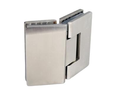 China Modern 135 Degree Stainless Steel Glass To Shower Door Hinge Satin Glass Finish for sale