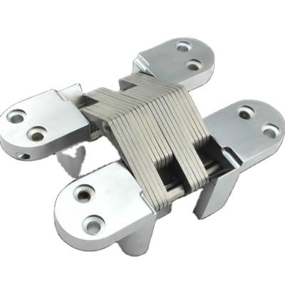 China Modern Stainless Steel Hinge Corner Interior Door Hinge Modern Cross Concealed Hidden Door Hinge for sale