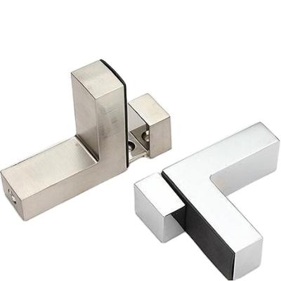 China Bright Chrome Wall Modern Glass Mount Adjustable Shelf Bracket Zinc Alloy Glass Clamp Bracket for sale