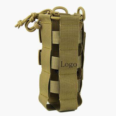 China Military Outdoor Kettle Bag Travel Holster Oxford Canteen Cover Camping Tactical Molle Water Bottle Pouch With Molle System for sale