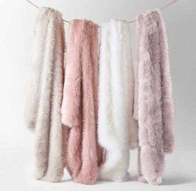 China Widely Used Modern Lightweight Luxury Size Weight Top Quality Kashmir Faux Fur Blanket for sale