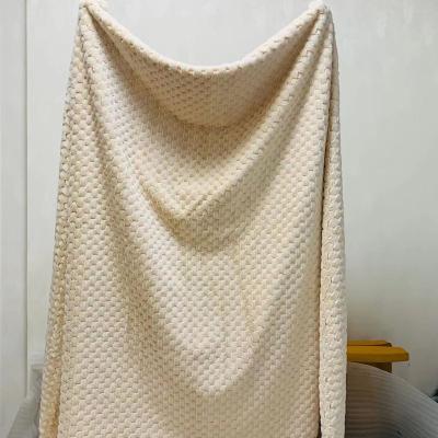 China Luxury Warm Bubble Solid For Winter Rabbit Faux Fur Throw Blanket High Quality for sale