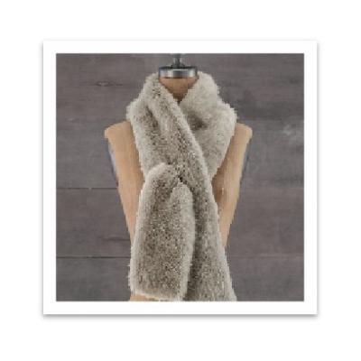 China Face: Winter Sale Design 68% Polyester 16% Polyester Ultra Warm Durable Adult Unique Fur 16% Acrylic Modacrylic Faux Fur Thermal Scarf for sale